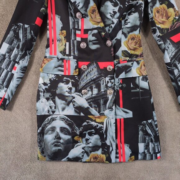 L' Atiste by Amy Jacket Dress Womens Small Multicolor Lined Stretch Hooded - Picture 4 of 12